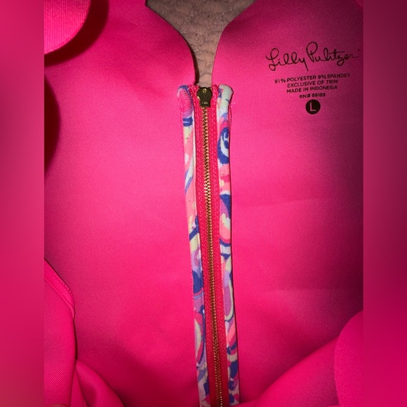 Lilly Pulitzer MIKAYLA scallop hem pink Shift Dress size Large. NWOT. - Picture 9 of 13